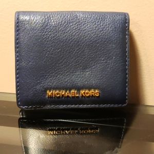 Like New Michael Kors Navy Wallet